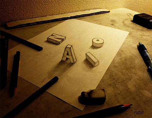 40个惊叹的视错觉字体设计欣赏