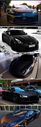 1.雷克萨斯LFA；2.战神GT-R；3.法拉利458 Italia；4.奥迪R8；5.兰博基尼Aventador。 几个黑魔，绝美的无与伦比！