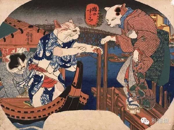 在19世纪日本，人们喜欢让猫干些人事儿 ...