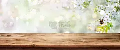 春色配木桌