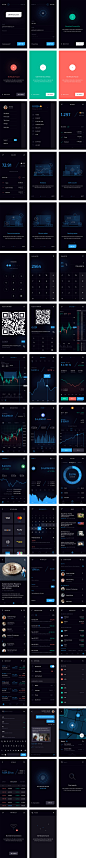 暗色调 Crypto 应用界面包 - UI - sketch.im