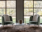 Upholstered fabric armchair LUCIA by Ditre Italia