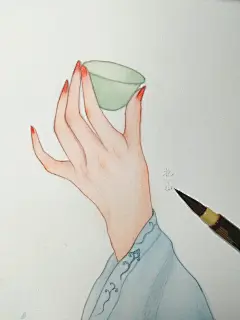 古风 手__北山有李___插画师作品_涂鸦王国gracg.com