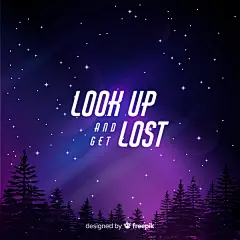 卡通可爱手绘星球星系星空太空插画