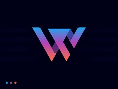 W letter logo icon d...