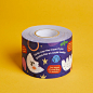 Matisse In Space Marketing Tape - Marketing for your postage boxes : This illustrated Marketing Tape inspired by Matisse would suit SO many businesses. It's so vibrant, playful and fun and has so many colours in it, so if you're a colourful creative of an