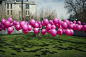 Use golf tees to stake balloons to the ground. Awesome for parties/showers. Line the driveway or front yard!: