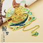 山海经金属书签中国风古典神话祥瑞神兽龙凤古风传统文创礼品文具玉兔锦鲤镂空盒装毕业礼物-tmall.com天猫