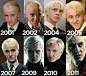 Draco Malfoy through the ages. Puberty was a wonderful thing.