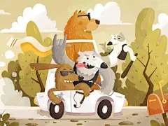今日插画分享｜宝藏扁平风Dan 插画师 - 小红书
