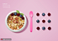 桑葚蓝莓草莓干薄荷叶营养燕麦美食海报海报招贴素材下载-优图网-UPPSD