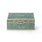 Aerin, Emerald Shagreen Jewellery Box - LuxDeco.com