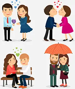 时尚卡通男女矢量图高清素材 3 求婚绘画卡通情侣新人恋人卡通男女帅哥美女男人女人时尚美女女人女性卡通人物矢量人物矢量素材 矢量图 免抠png 设计图片 免费下载