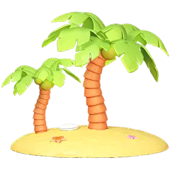通用植物3D立体椰子树夏天夏季夏日元素素材