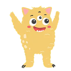 SVG-扁平可爱小怪兽贴纸