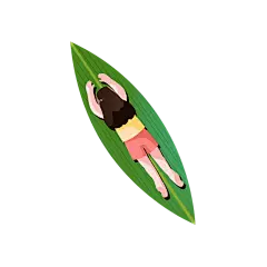 卡通感端午节女生元素贴纸