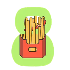 手绘-卡通扁平风创意数字组合-8
