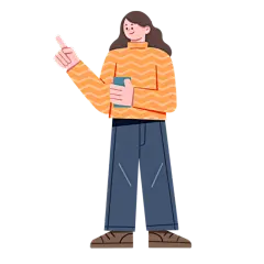 扁平风-人物插画-女孩