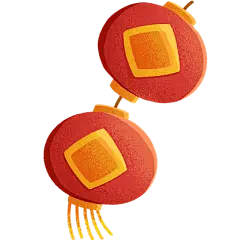 年货节人物大尺寸贴纸