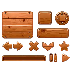 常规内容-边框系列游戏感拟物贴纸图标元素组合