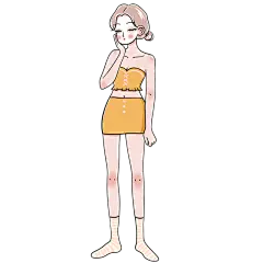 手绘-护肤美妆少女人物插画贴纸9