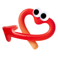 装饰系列立体感拟物气球褶皱爱心元素