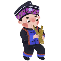 手绘少数民族人物插画10