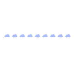 扁平-卡通简约文章分割线-下雨