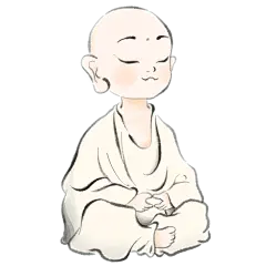 中国风手绘小和尚元素