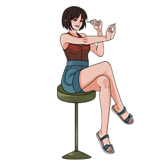 手绘涂指甲油美甲元素7