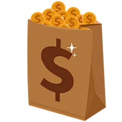 手绘-钱袋金融理财元素贴纸5