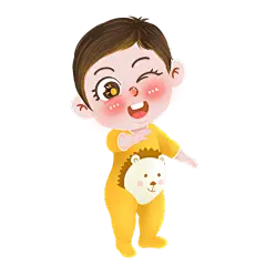手绘肌理-婴儿人物常规贴纸