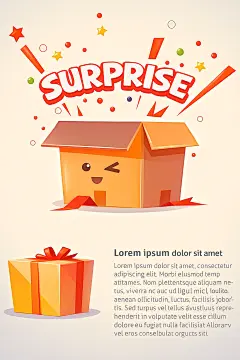 常规内容-背景系列卡通可爱礼物礼盒背景图片