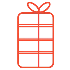 线条红色矢量礼物礼品元素