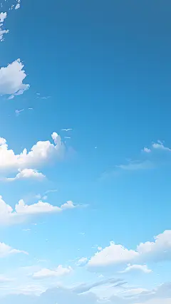 通用简约清新插画天空云朵云层风景背景