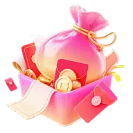 促销系列3D镭射光泽渐变钱袋促销元素