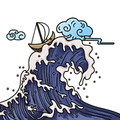 浮世绘海浪