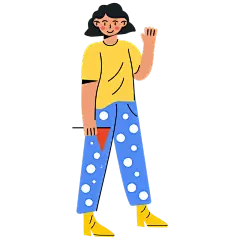 扁平-简约人物插画-女人2