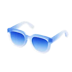 常规图标系列3D风磨砂玻璃蓝白渐变眼镜元素