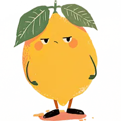 果蔬系列-通用-涂鸦插画拟人水果元素系列贴纸 