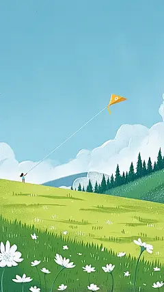 夏天通用夏日插画场景背景图片素材