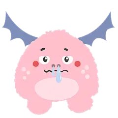 SVG-扁平可爱小怪兽贴纸