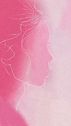 母亲节通用粉色母亲轮廓背景渐变鲜花图片