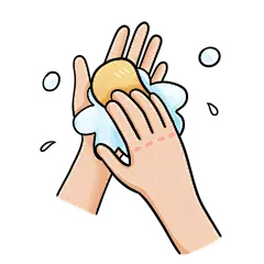 手绘-卫生元素-洗手