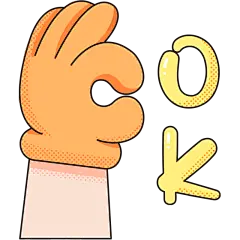 卡通风手势表达系列-ok