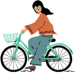 清新简约人物插画