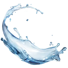 蓝色水花元素