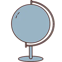 小红书教育培训知识科普地球仪元素贴纸