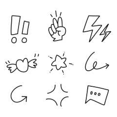 常规内容-装饰系列插画风手绘涂鸦装饰符号元素组合