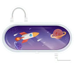 手绘-卡通手绘窗户贴纸